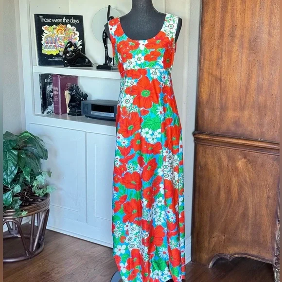 Concept 70’s‎ Vintage Floral Maxi Dress - Picture 2 of 16